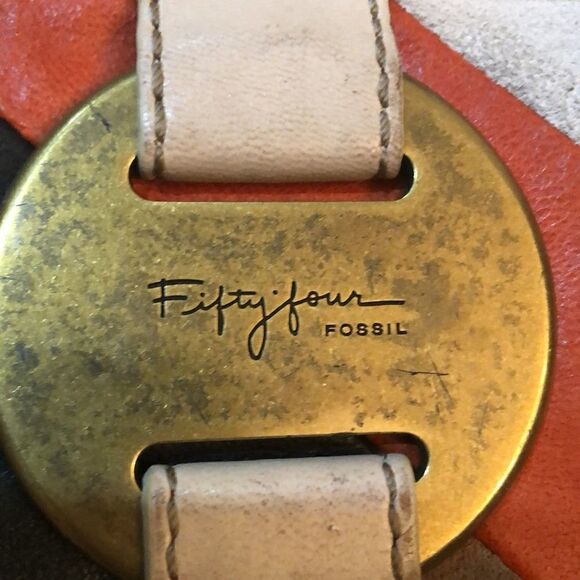 Fifty Four Fosssil vintage Patchwork suede wallet - Picture 2 of 10